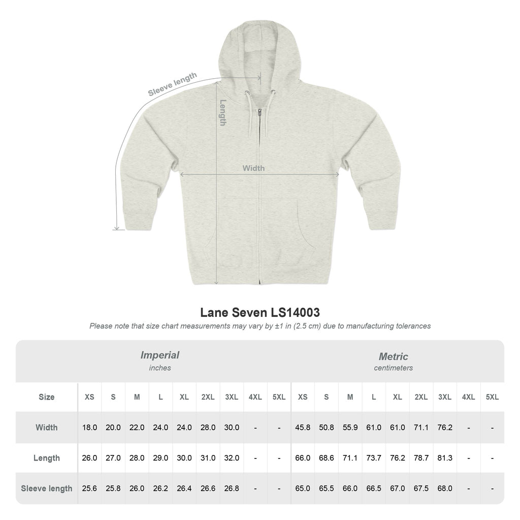 IceLantic Studios Zip Hoodie — Script Logo Full-Zip Hooded Sweatshirt