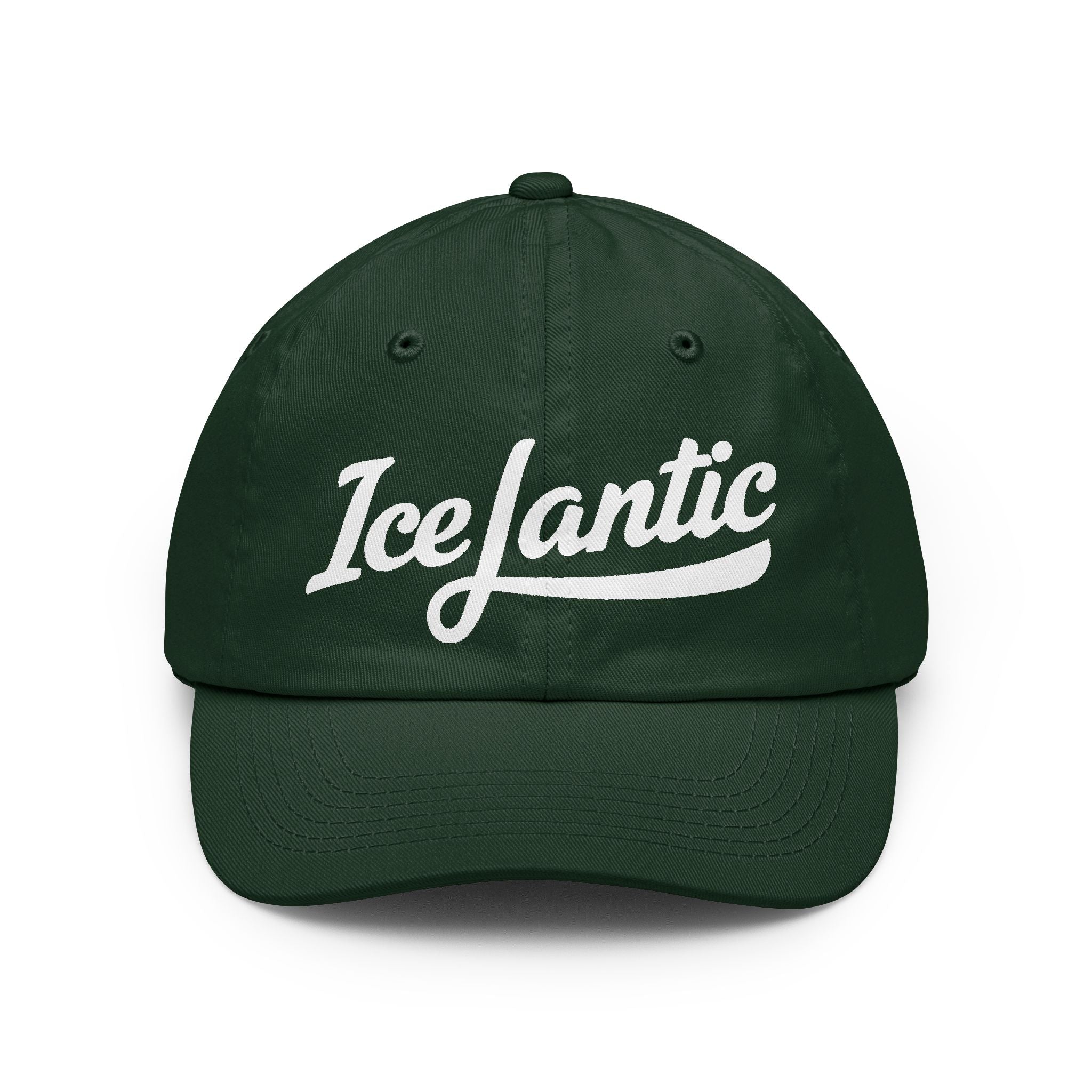 IceLantic Script Dad Hat — Embroidered Retro Baseball Cap