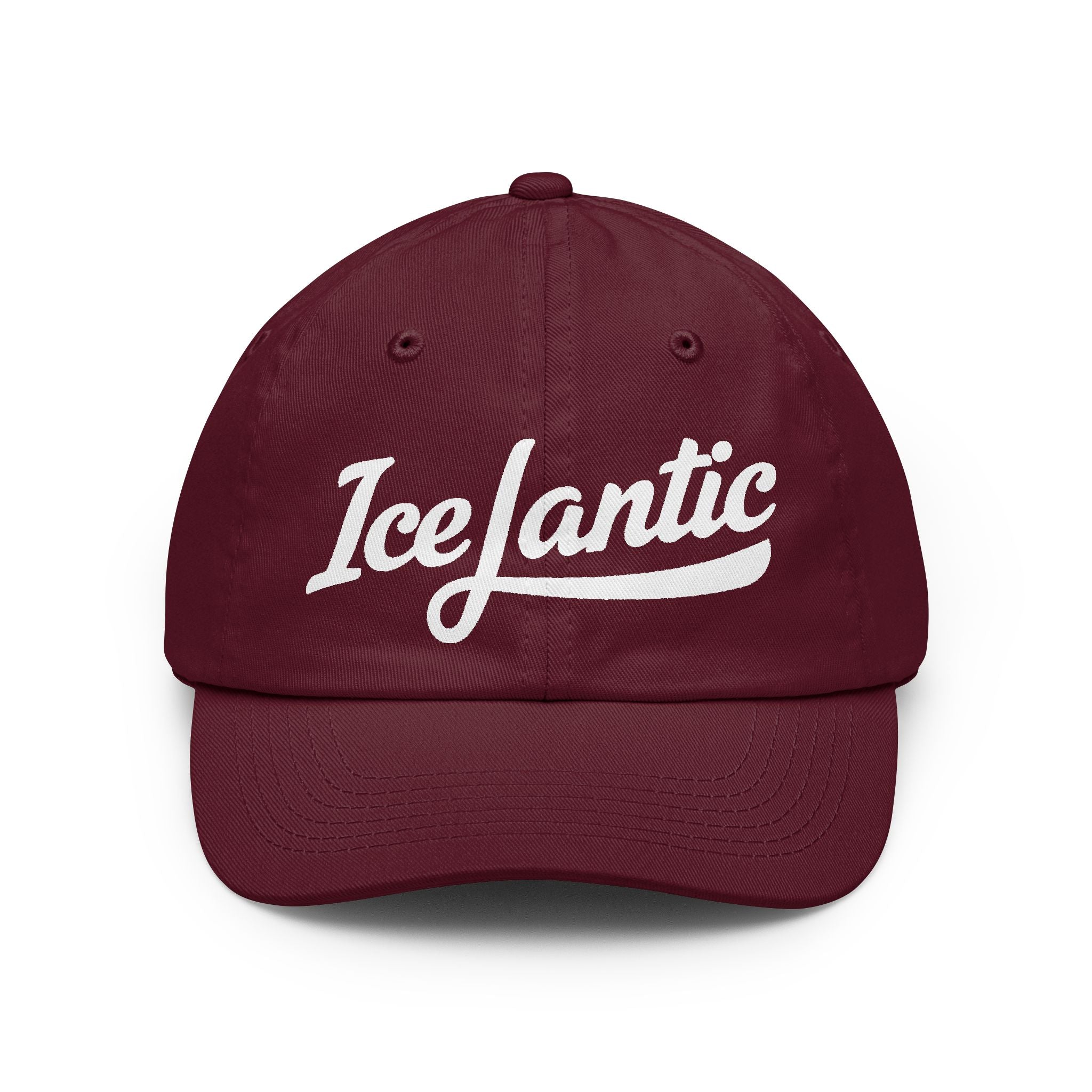 IceLantic Script Dad Hat — Embroidered Retro Baseball Cap