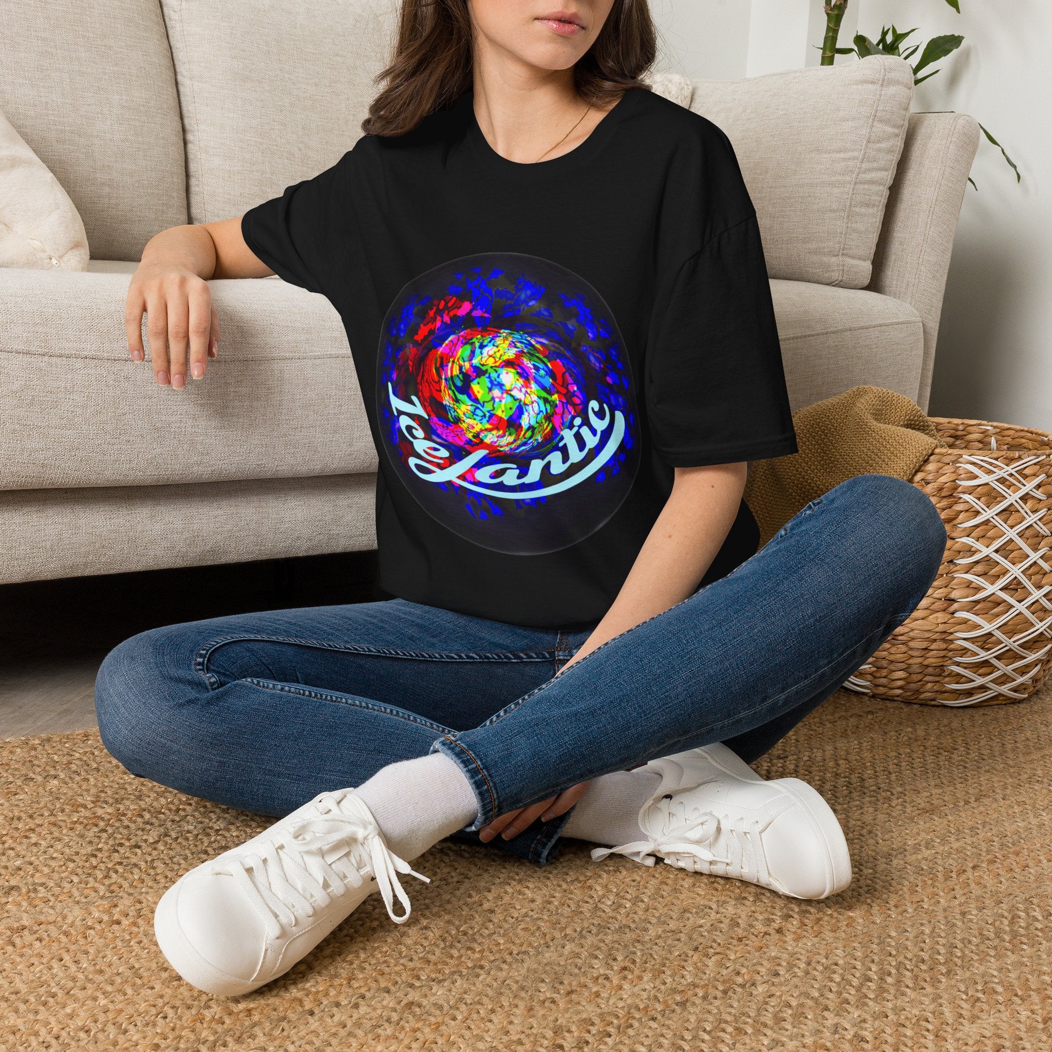 Psychedelic Spiral T‑Shirt — Colorful 'IceLantic' Vortex Graphic Tee