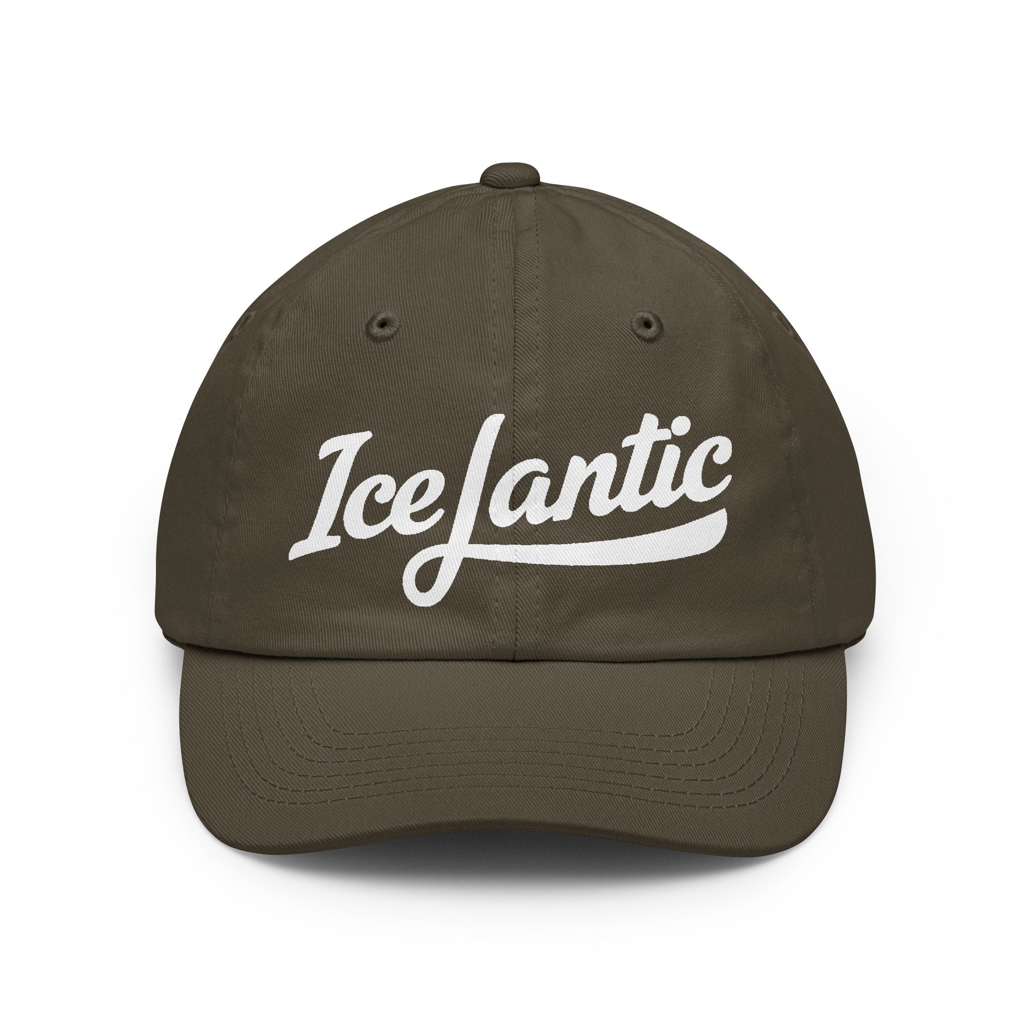 IceLantic Script Dad Hat — Embroidered Retro Baseball Cap