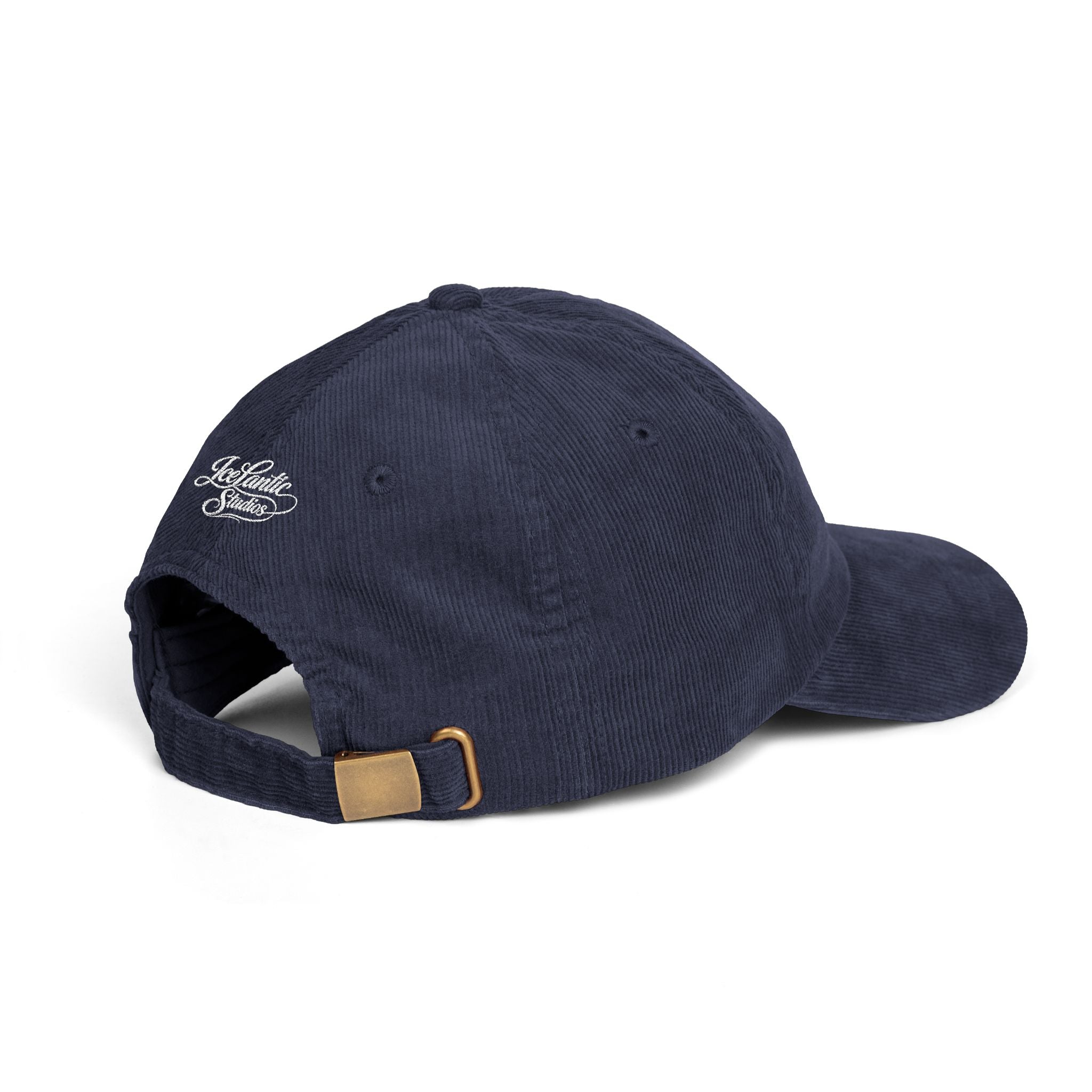 Vintage Corduroy Baseball Cap — Embroidered "IceLantic" Script